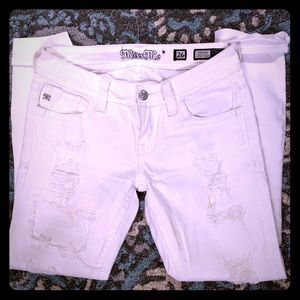 Miss Me White distressed Ankle skinny 26